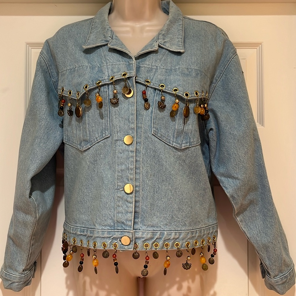 EUC David David Light Blue Jean Jacket Size S